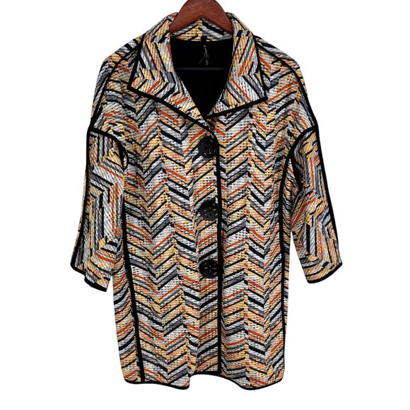 NEW NWOT IC by Connie K XL Fall Autumn Black Cozy Jacket Wearable Top Artsy
